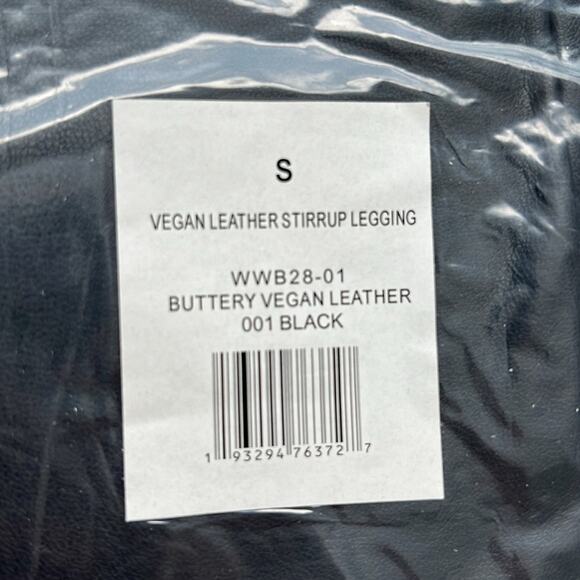 NWT $118 REVOLVE We Wore What stirrup pants vegan leather S - Picture 5 of 8